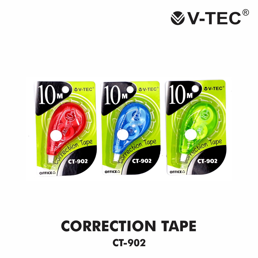 

V-Tec Correction Tape 10m / Tip ex Kertas 10m V-Tec