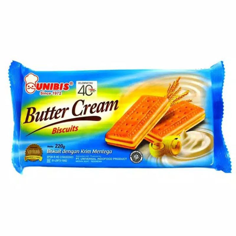 

UNIBIS BUTTER CREAM BISCUIT 220GR - biskuit perisa krim mentega