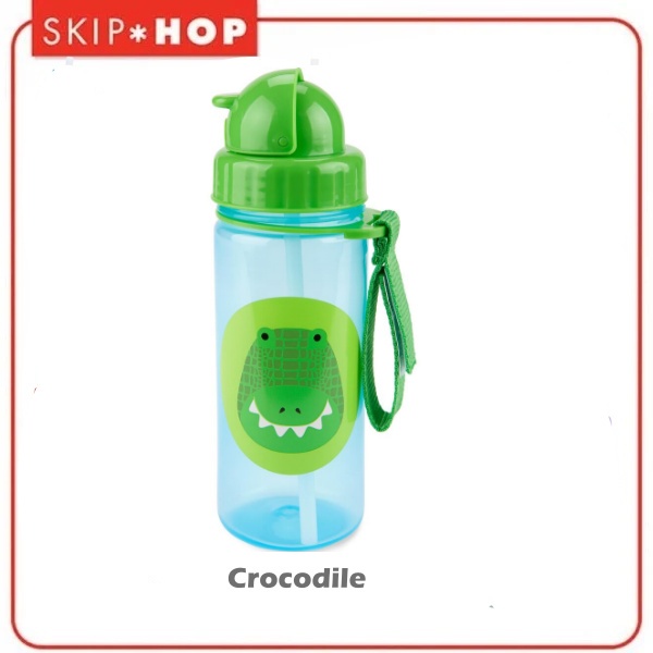 MAK213 BOTOL MINUM SEDOTAN SKIP HOP ZOO STRAW BOTTLE 390 ML