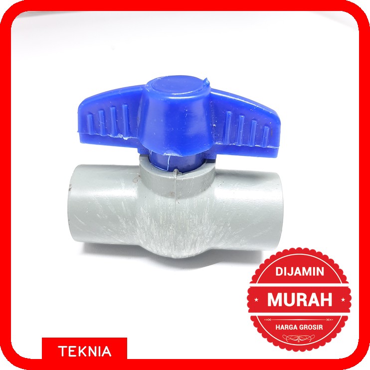 Stop Kran Ball Valve Pvc Drat Spot Kran Plastik 1 2 Inch Shopee Indonesia