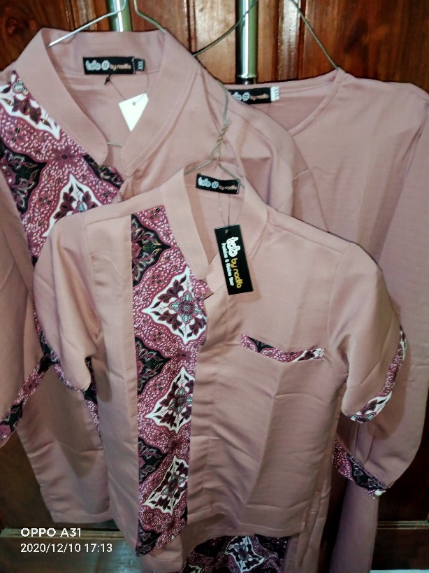 Gamis Couple Syari Kombinasi Batik Baloteli Premium Gamis Lamaran Dress Wanita Batik Modern