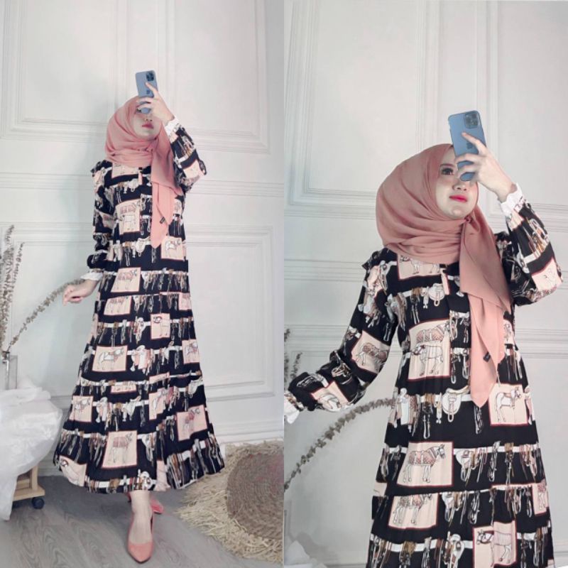 gamis panjang motif#gamis motif peremium#gamis panjang wanita