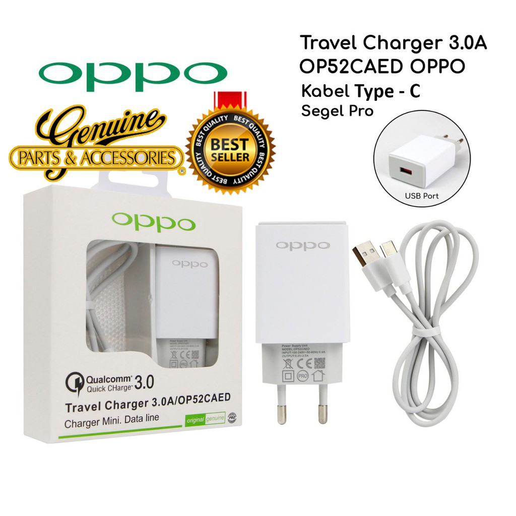 Charger Oppo Premium Quality 3.0A (OP52CAED OPPO)