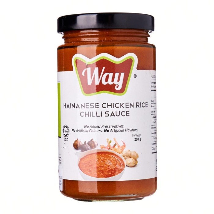 

Way Premium Foods Hainanese Chicken Rice Chilli (Msg-Free) 200 G