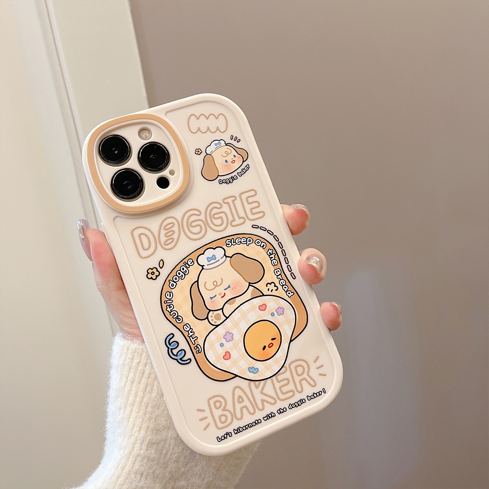 Soft Case Motif Kartun Hewan Anjing Tidur Cookgie Untuk Iphone 7 8 PLUS X XR XS 11 12 13 MINI PRO MAX SE 2020