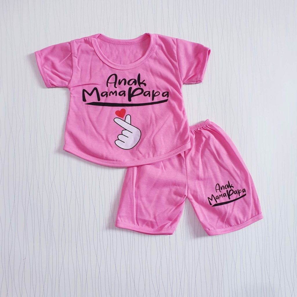 COD Bayar Ditempat Baju Setelan Anak Perempuan Anak Mama Papa Baby Alicia