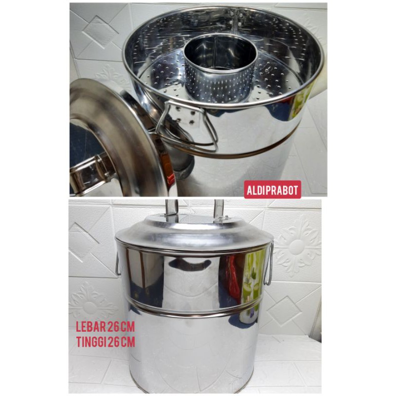 panci bakso stenlis 26 cm/dandang bakso/langseng bakso