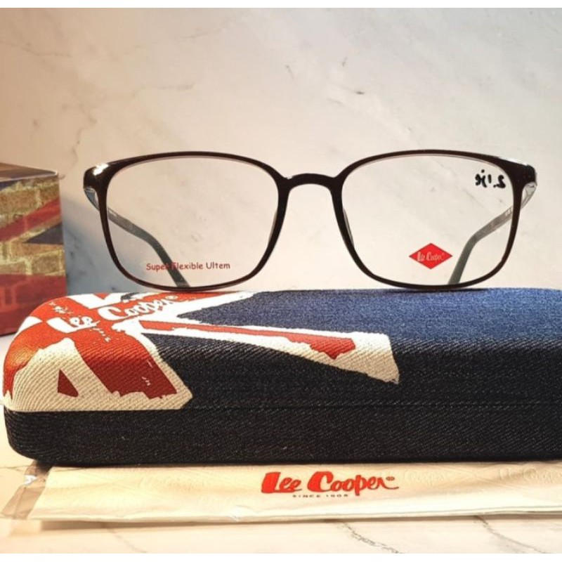 Kacamata Frame Pria Dan Wanita Original Lee Cooper FU1767.C3 Super Flexible Ultem - Size Lebar Besar