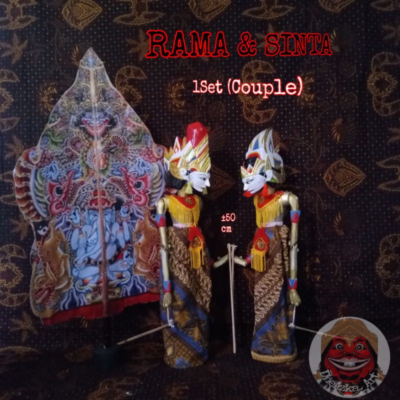 Wayang Golek Rama & Sinta Couple (2 Golek)
