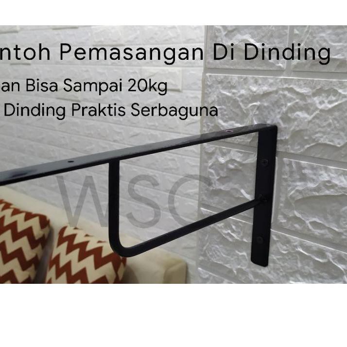 PROMO BESAR (gmh-234) Rak besi siku penyangga rak dinding 30cm x 15cm Produsen langsung Rak gantung