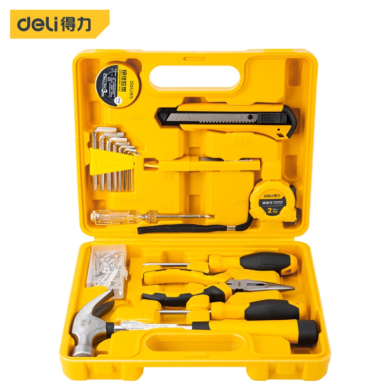 Deli Household Tool Kit / Set Perkakas Rumah 18 Pcs Multifungsi Alat Perkakas DL1018J