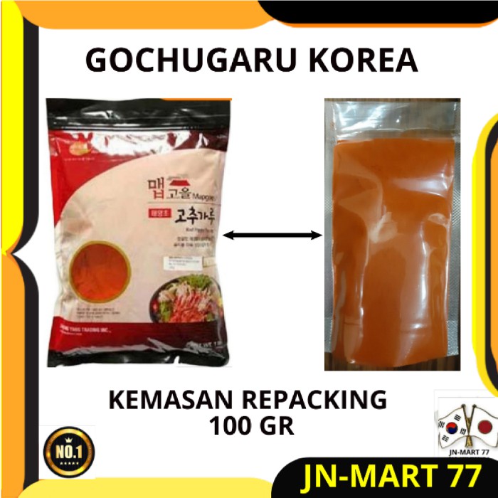 

MAKANAN KOREA/KOREAN FOOD/BUMBU KOREA HALAL GOCHUGARU MAPGOEUL - BUBUK CABAI ORI 100 GR IMPORT KOREA