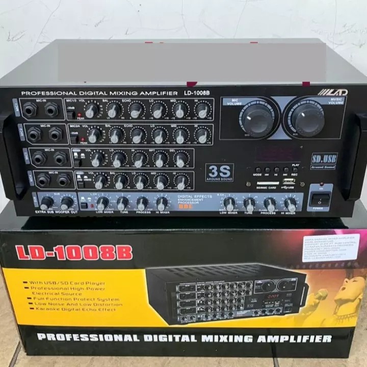 Ampli Karaoke LAD LD 1008B with Bluetooth USB & BBE
