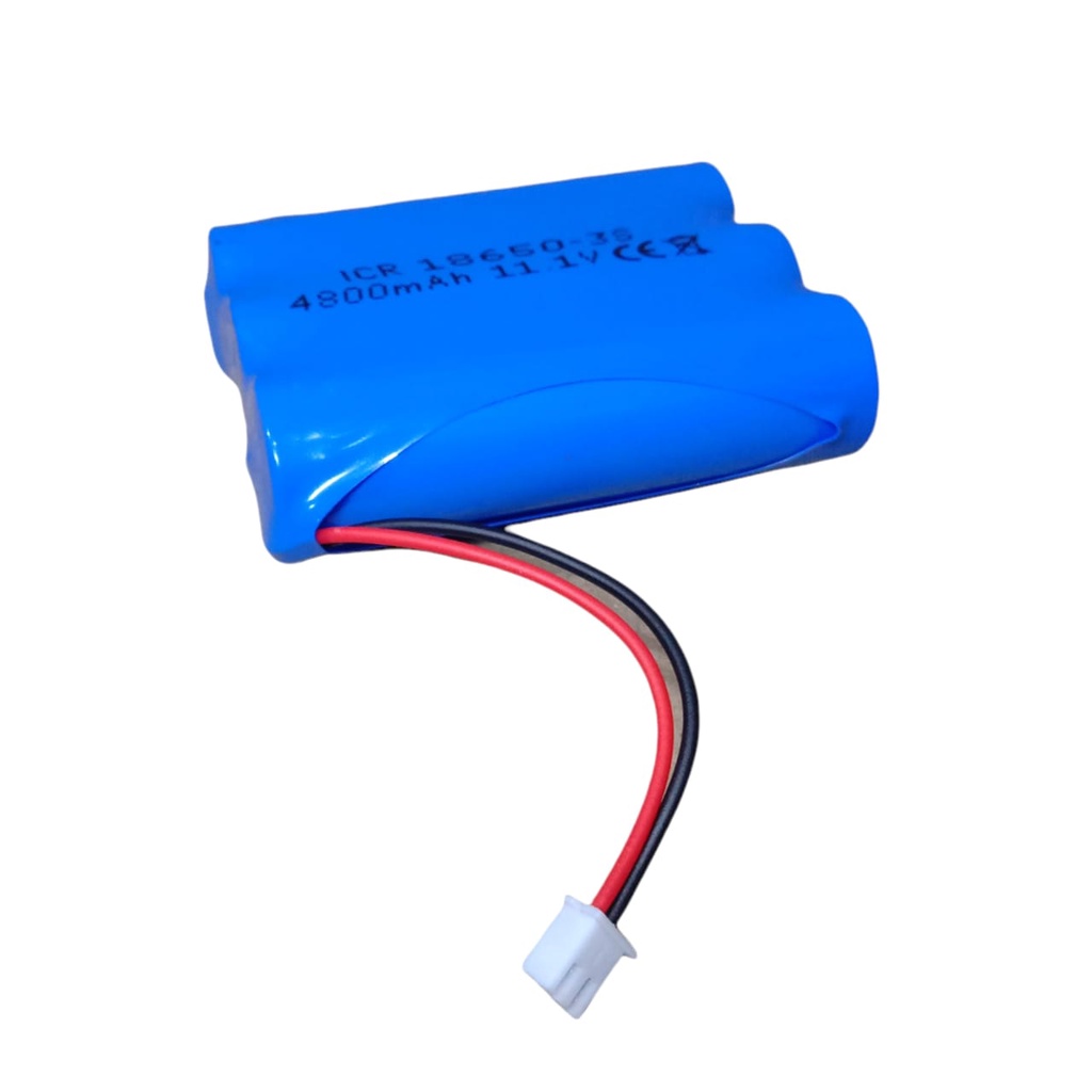 Baterai RC/ Batre Speaker Bluethooth 3x Li-ion 18650-3S BMS 4800mAh 11,1V Soket Putih 2 PIN