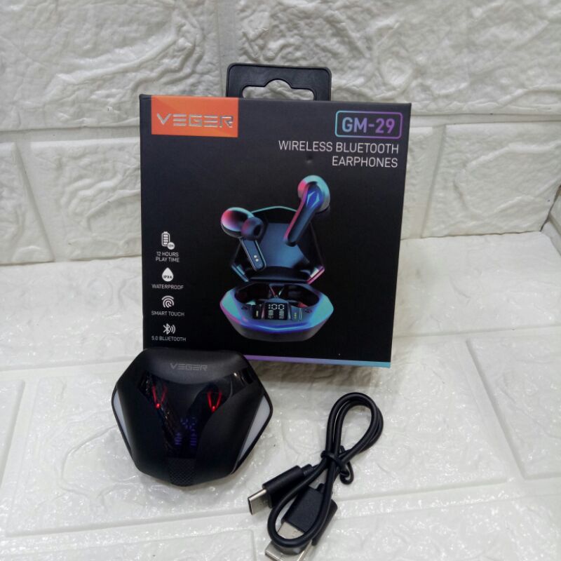 Earphone Wireless VEGER GM-29 Headset Bluetooth