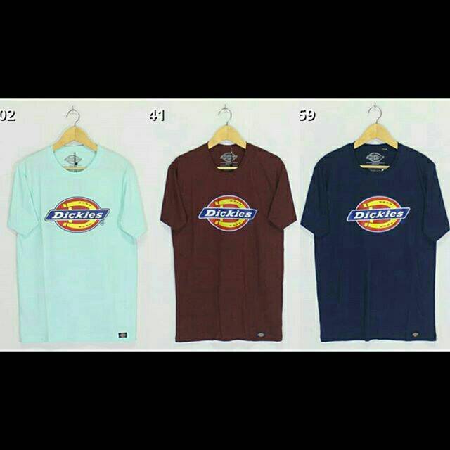 Kaos T-shirt Dickies Cotton Combed 30s Premium Best Seller Hijau Tosca Maron Navy Kado Hadiah Couple