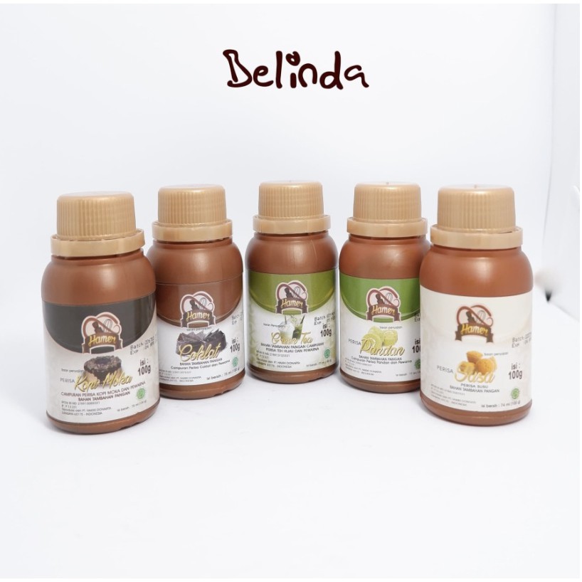 

Perisa Hamer Kopi Moka, Coklat, Green Tea, Pandan & Susu 100 gr
