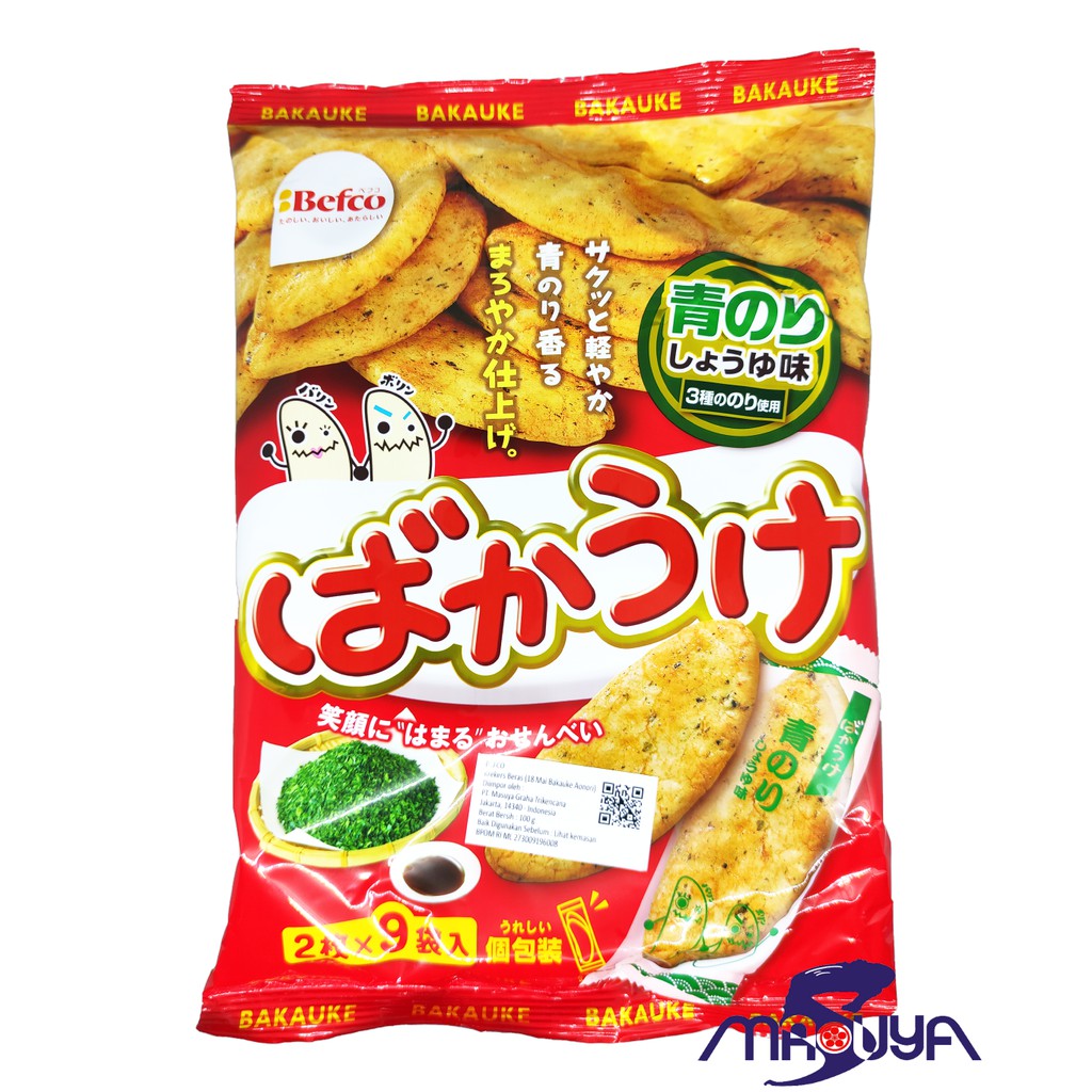 

Befco Rice Cracker 18 Mai Bakauke Aonori 100Gr - B160M