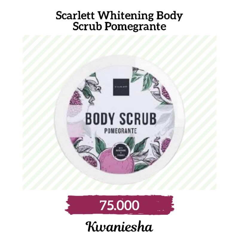 Scarlett whitening body scrub pomegrante / scarlett / scarlett body scrub / scarlett scrub