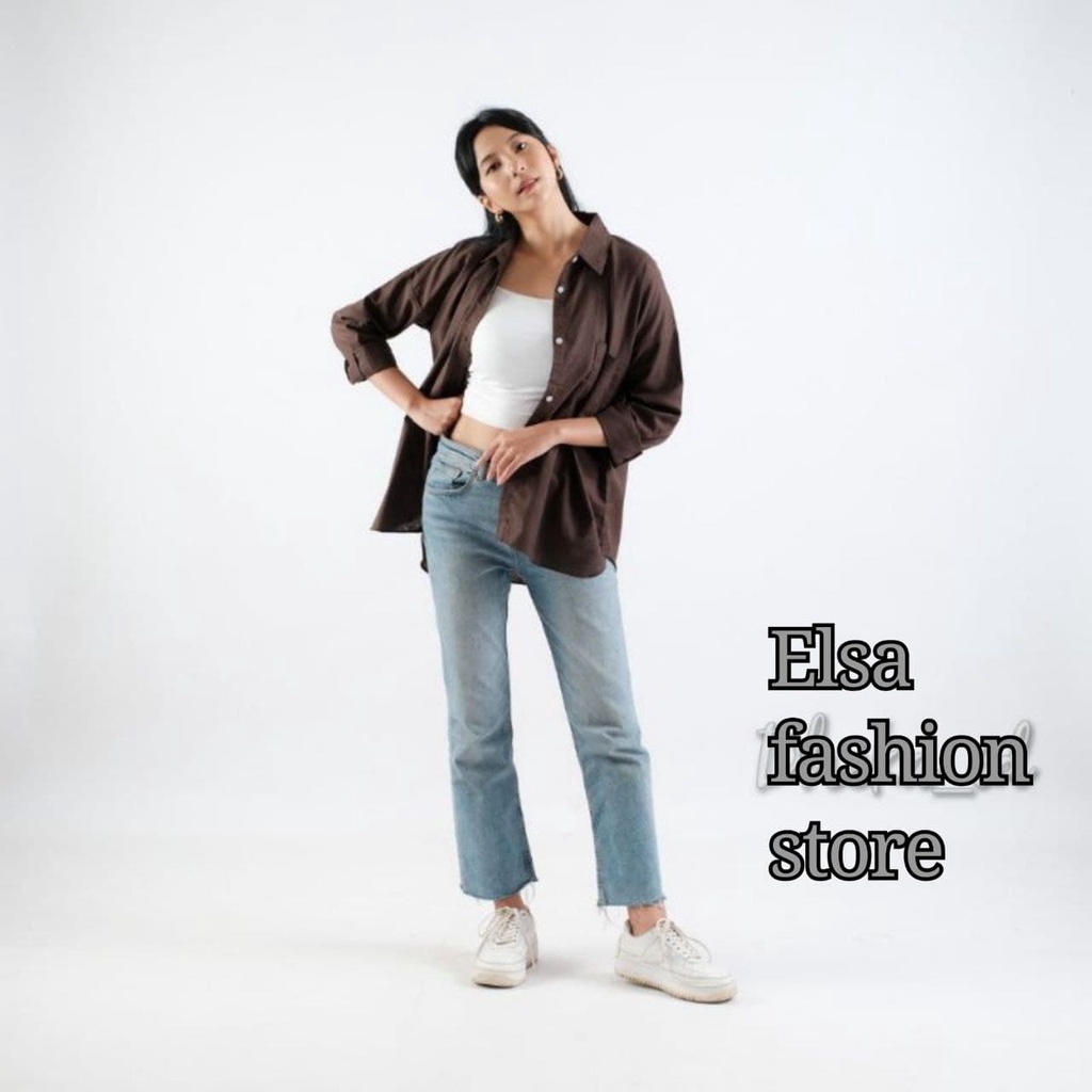 KEMEJA OVERSIZE LINEN WANITA - KALEA SHIRT