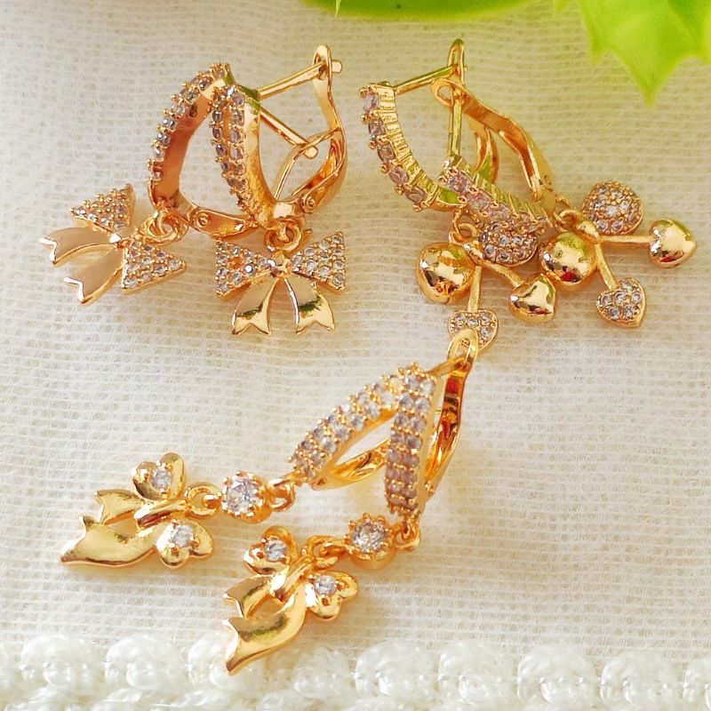 Anting Jurai Xuping Emas Permata Anting Fashion Cantik