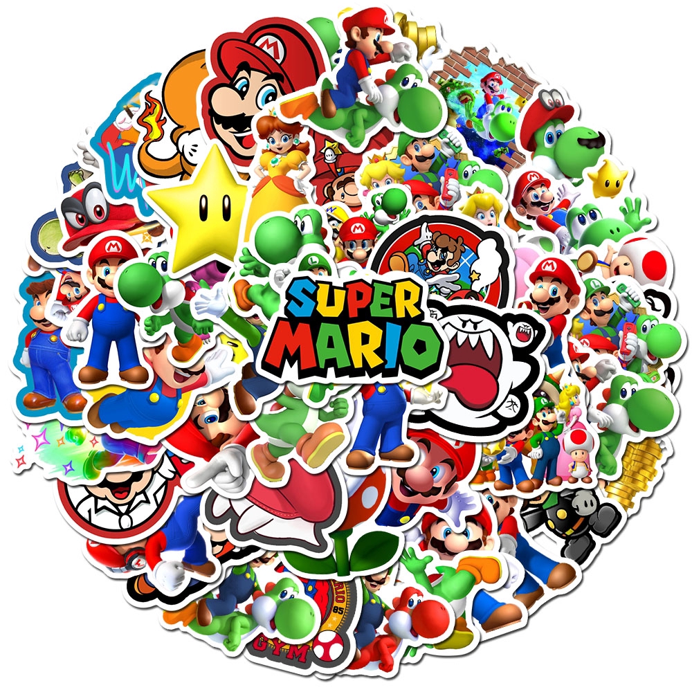 50pcs/set Super Mario/Steven Universe/Stitch Stickers Luggage Computer Personalized Decorative Pattern Stickers