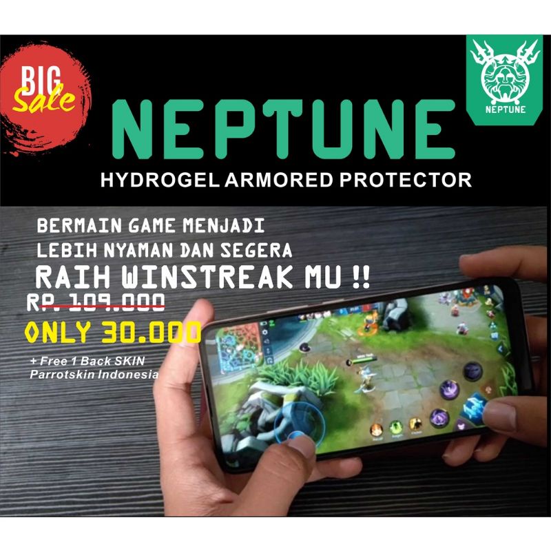 NEPTUNE Hydrogel ALL HP Anti Gores semua HP POCO POCOPHONE FREE 1 BACK SKIN