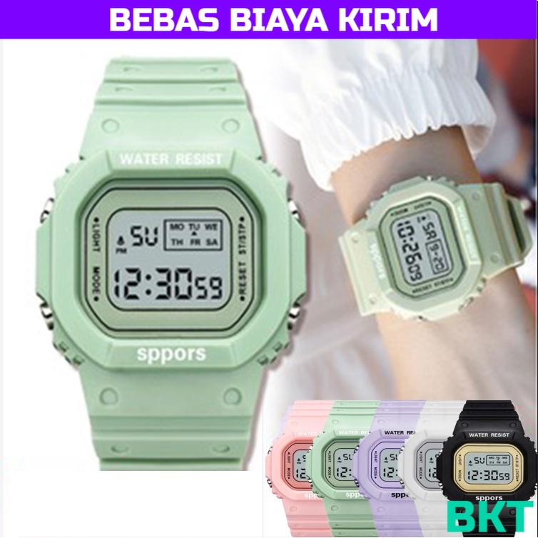 JAM TANGAN DIGITAL RUBBER PRIA WANITA GROSIR MURAH KARET SPORT LED JAM