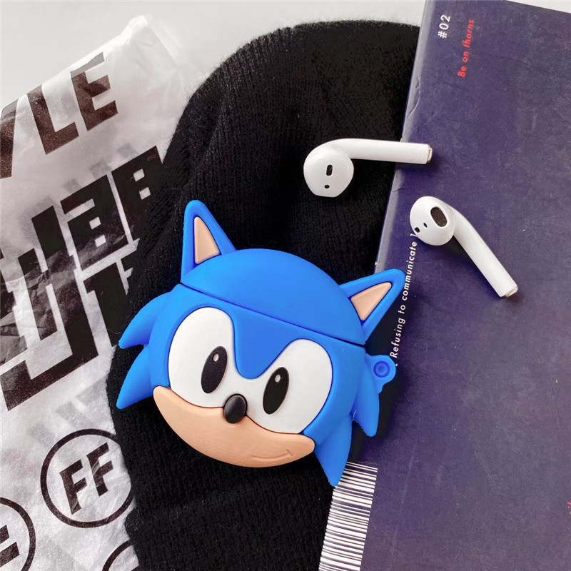 Kreatif Lucu Kartun Sonic the Hedgehog Desain Lembut Silikon Earphone Case Untuk Apple AirPods Pro Untuk Airpods2 1 Perlindungan Anti Jatuh Nirkabel Bluetooth Headset Cover Untuk AirPods