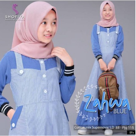 Baju MuslimTERBARU LEBARAN 2021 Anak Tanggung Abg  Umur 10-12 TH Little Pineapple Syari Listy Kid