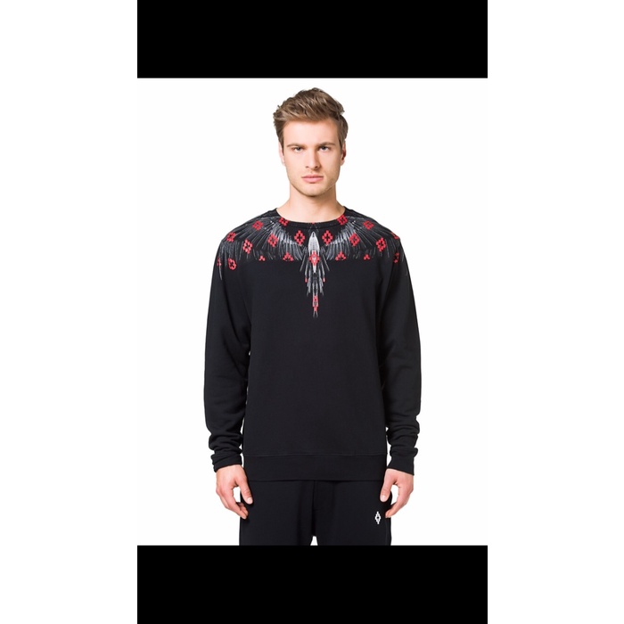 Marcelo Burlon Sweater Wing Cross Logo Red Original