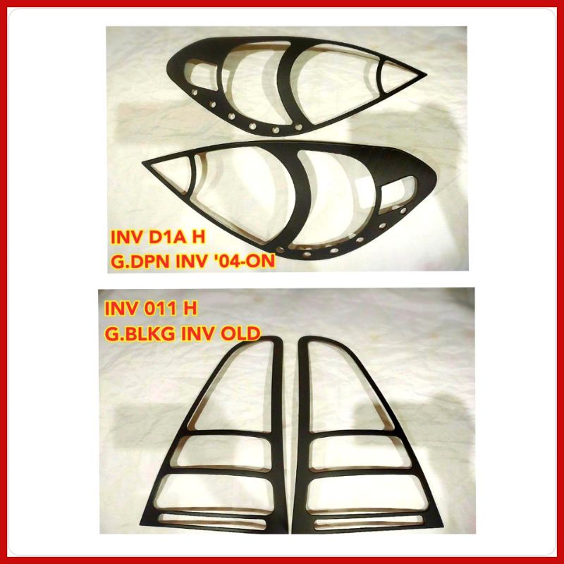 Garnish Lampu Innova Old 2004-2008 Hitam Dop