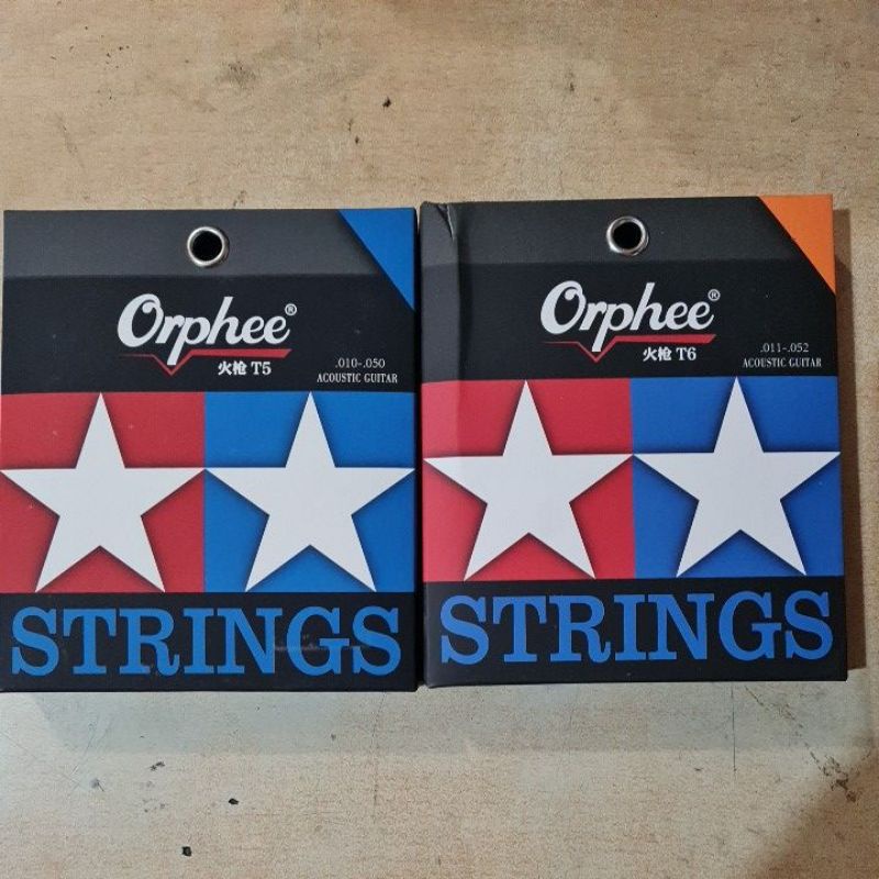 senar gitar orphee akustik 010 T5 original satu set