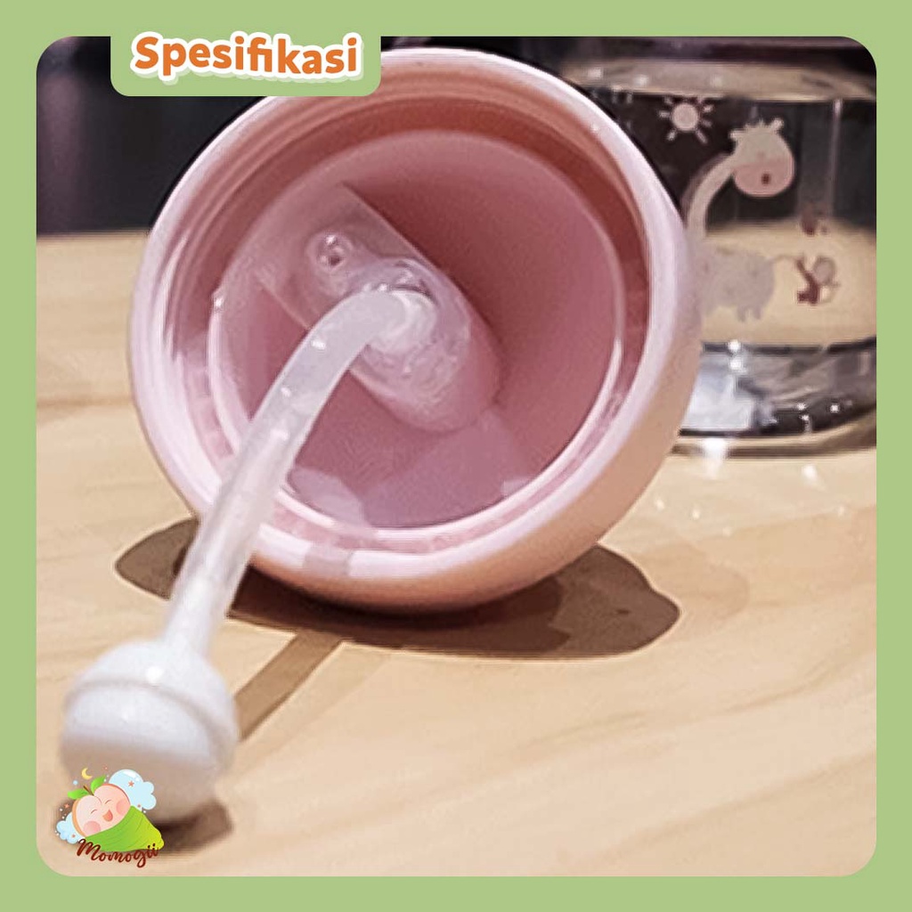 MOMOGII Botol Minum Anak Bayi Gelas Karakter 250 ML BPA FREE Training Cup Anti Tumpah