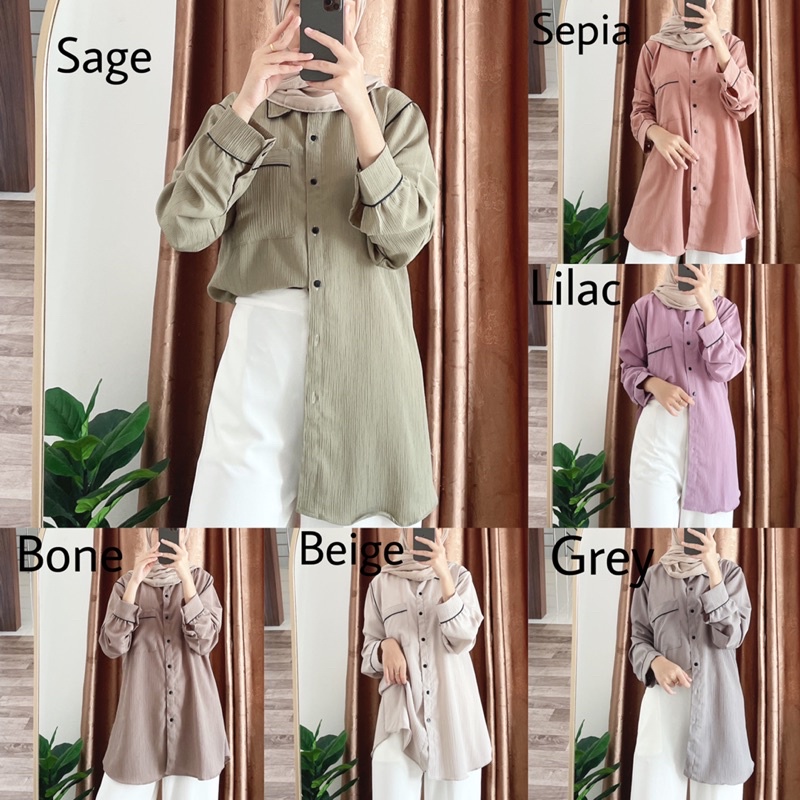 QUENY BASIC (Kemeja crinkle Ld 106 Pjg 75)