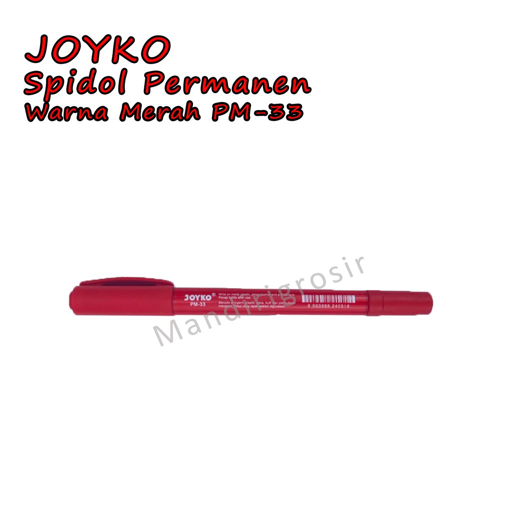 Spidol Permanen *Joyko * Warna Merah * PM-33