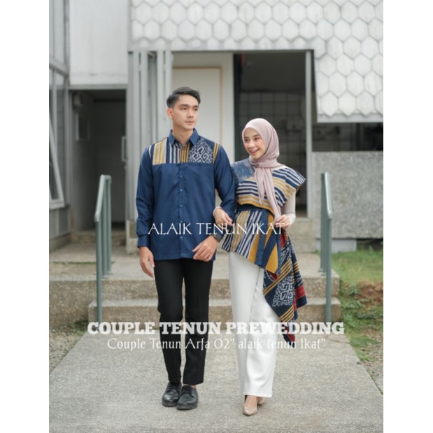 COUPLE BAJU TENUN ARFA 02 - KEMEJA TENUN - DRESS TENUN JEPARA