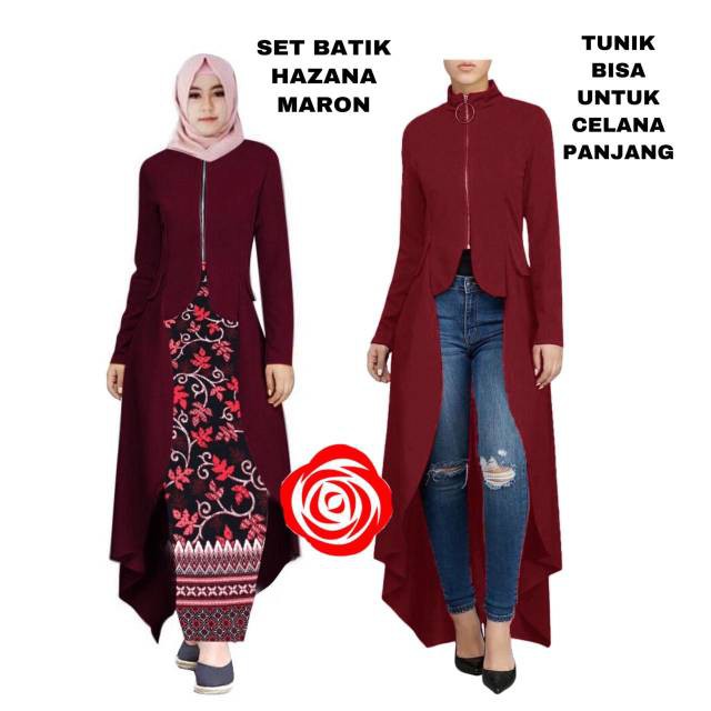 TOKE BAJU Sf set hazana batik grosir tanah abang