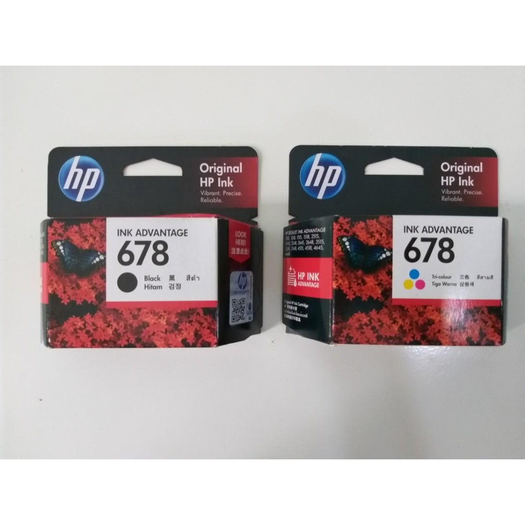 Tinta Original Cartridge Catridge Catrid HP 678 HP678 HP-678 black Color HP1515 HP2515 HP2545 HP4515