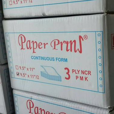 

NCR Continuous Form Paper Prins 9.5"x11"/2 - 3 ply