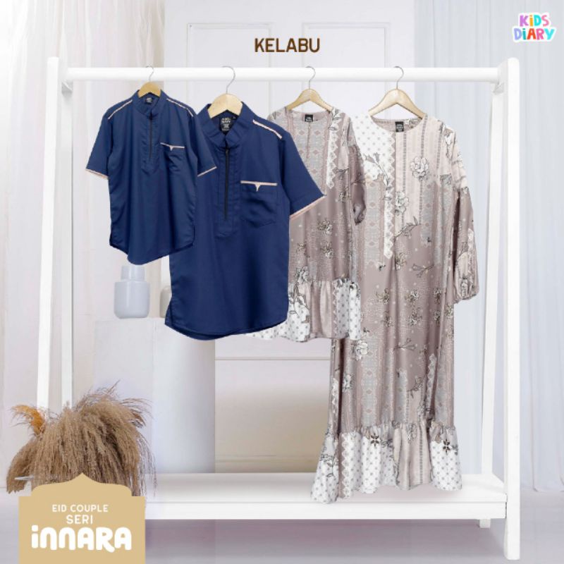 SET INNARA (KELABU) (Gamis anak/ koko anak/ gamis mama/ koko papa)