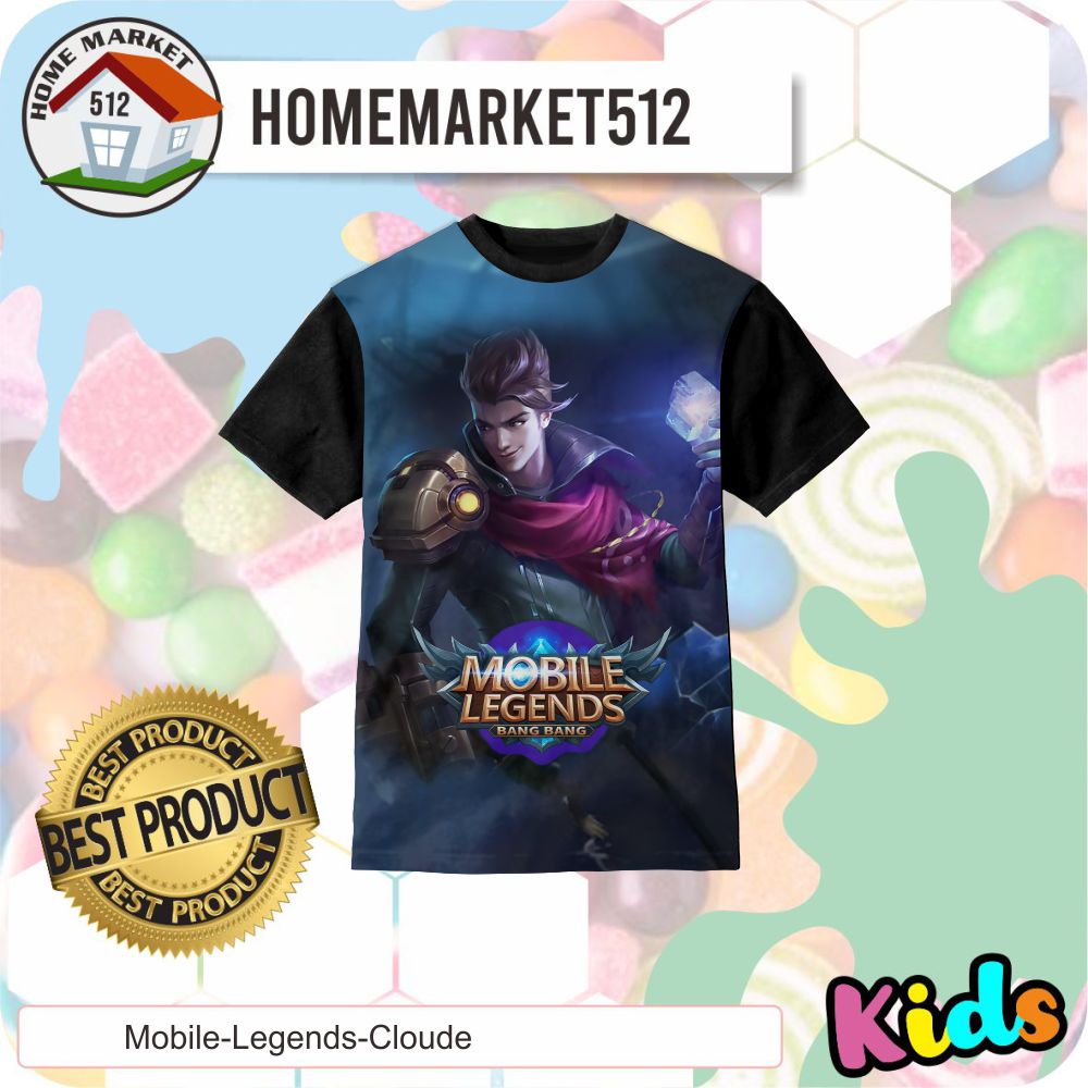 Kaos Anak Mobile Legends Cloude Kaos Anak Laki-Laki Dan Perempuan | HOMEMARKET512