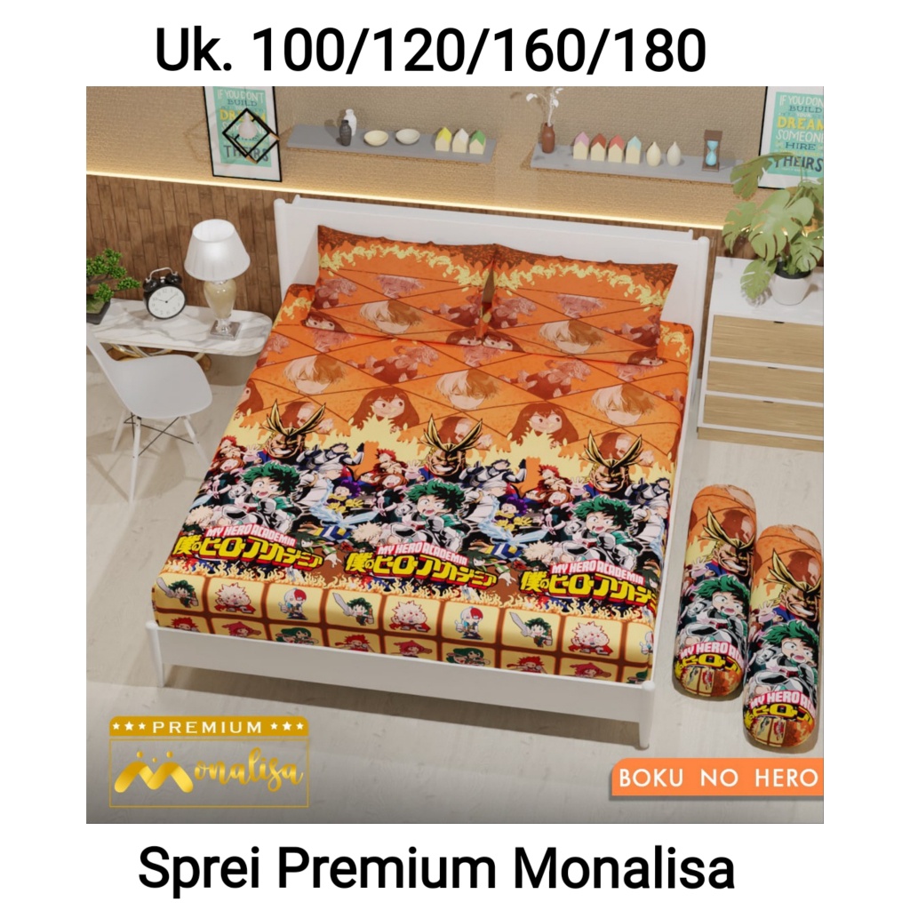Monalisa - COD ORIGINAL Sprei Set 90/100/120/140/160/180/200 Small Single Queen King EKSTRA KING Mot
