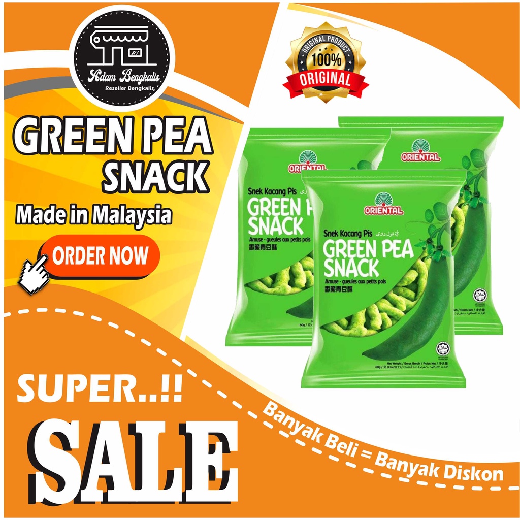 

Snack Oriental Green Pea Snack 60gr - Produk Asli Malaysia