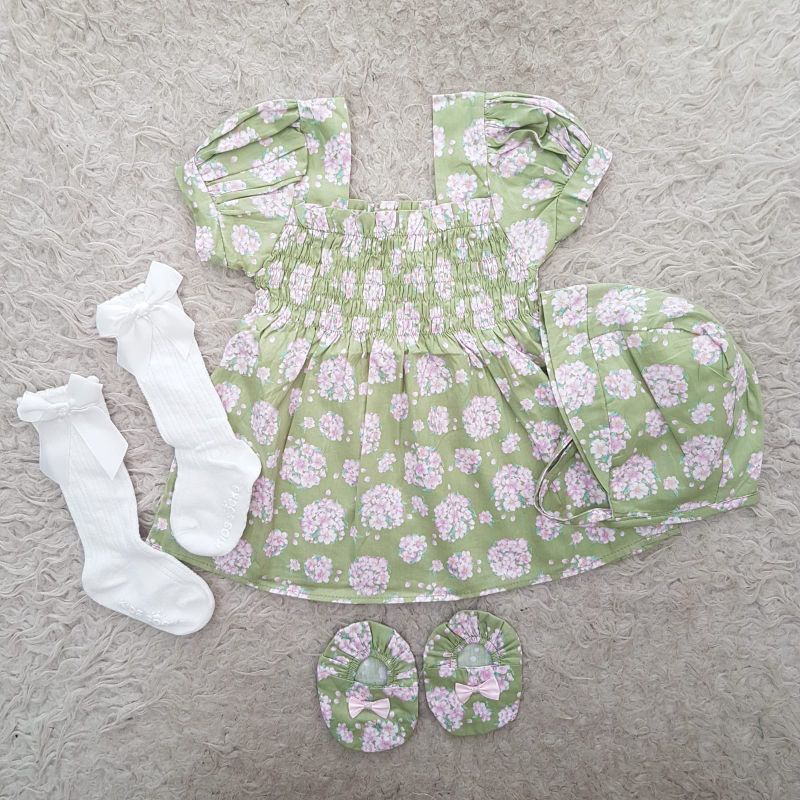 Bonnet flowery set