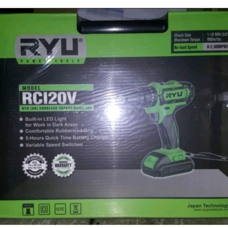 bor cas ryu bor baterai bor cordless RYU RCI 20v