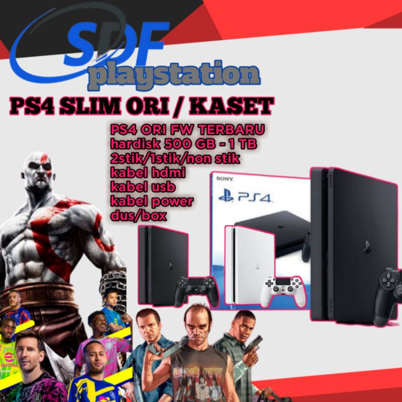 Ps4 playstations4 slim 500gb - 1 TB bisa online bonus 1 kaset