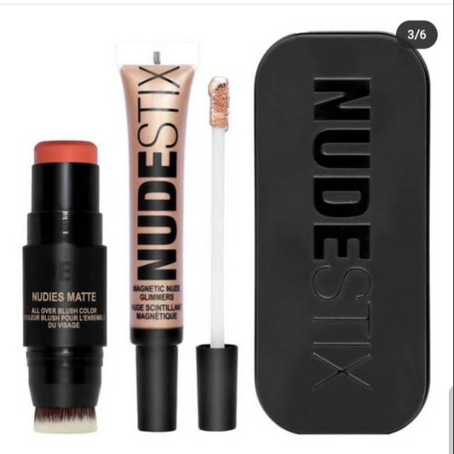 NUDESTIX Matte + Glimmer Duo Nude Skin Blush + Glow