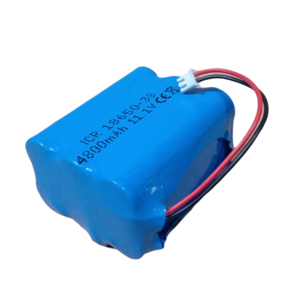 Baterai RC / Speaker Bluetooth / Elektronik Lainnya 6X 18650-3S BMS 10A  4800mAh 11.1V Konektor JST 2 PIN PUTIH