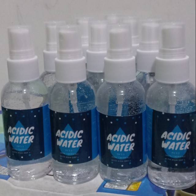 Acidic water / strong Acid / Hand sanitizer
